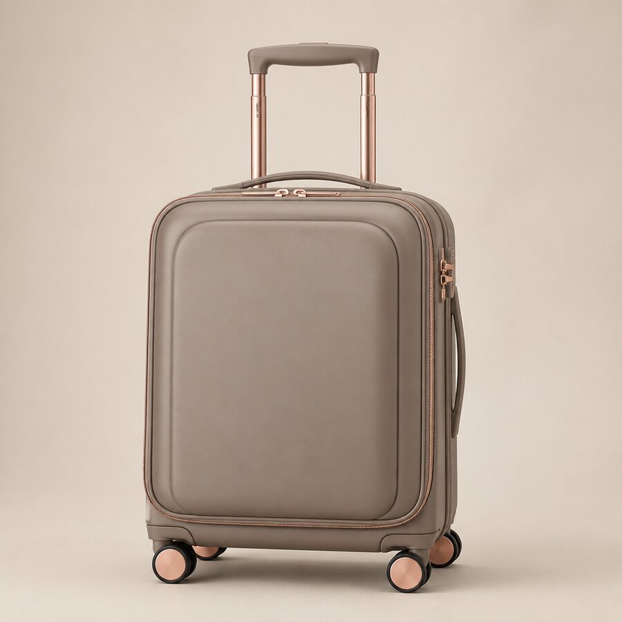 Taupe Spinner Suitcase